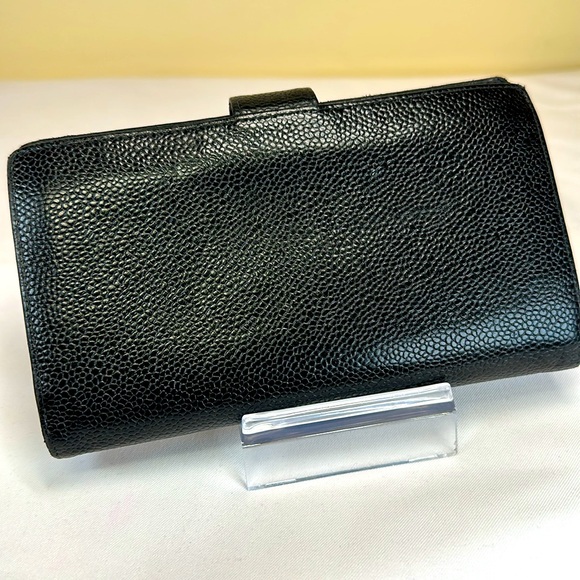 CHANEL CC Caviar Long Wallet Series #6 2000-02 Holds a Phone - Picture 4 of 15